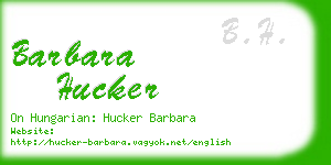 barbara hucker business card